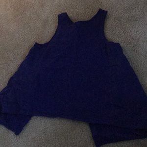 Madewell true blue tank with cutout